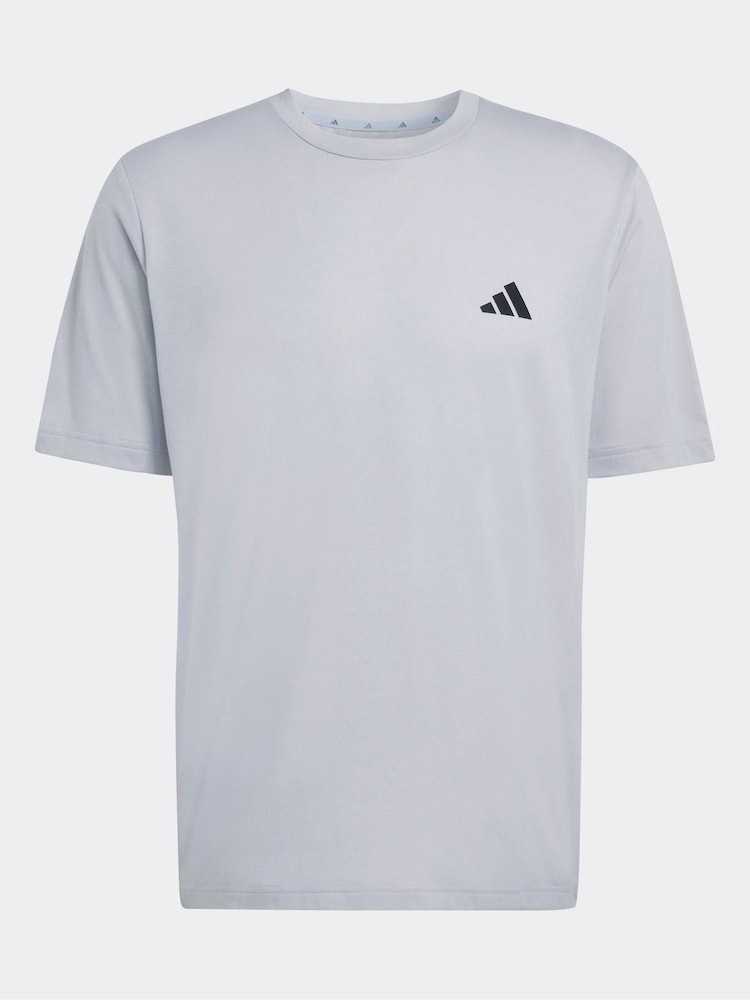 adidas Light Grey Workout Essentials Feelready T-Shirt - Image 6 of 6