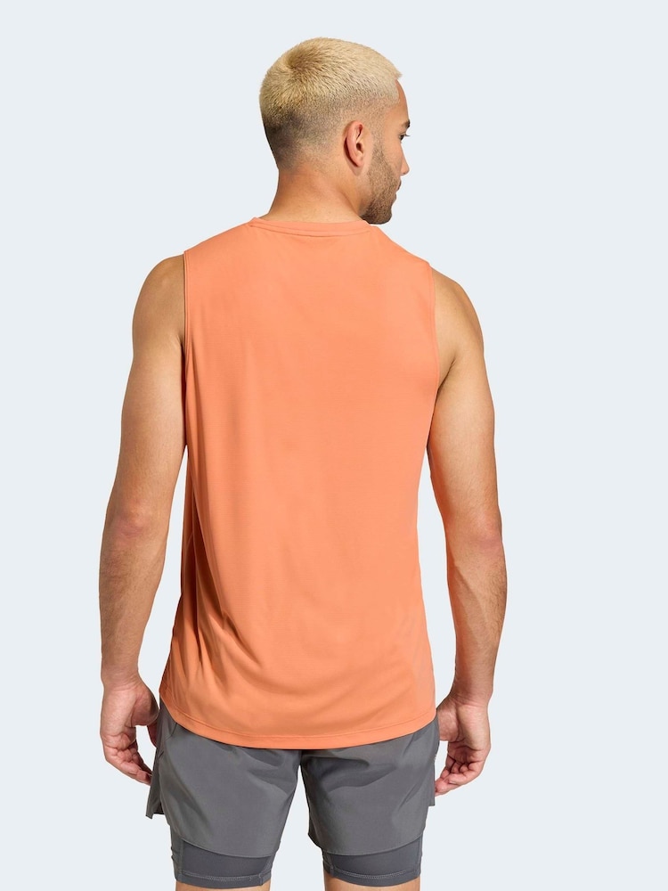 adidas Orange Adi365 Running Essentials Tank Vest - Image 2 of 6
