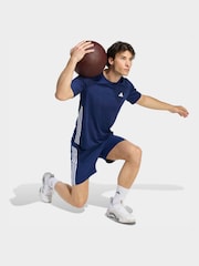 Azul - Camiseta deportiva con 3 rayas de adidas - Imagen 3 de 6