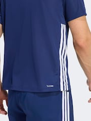 Azul - Camiseta deportiva con 3 rayas de adidas - Imagen 5 de 6