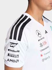 adidas White Mercedes - Amg Petronas Formula 1 Team Driver Jersey T-Shirt - Image 3 of 7