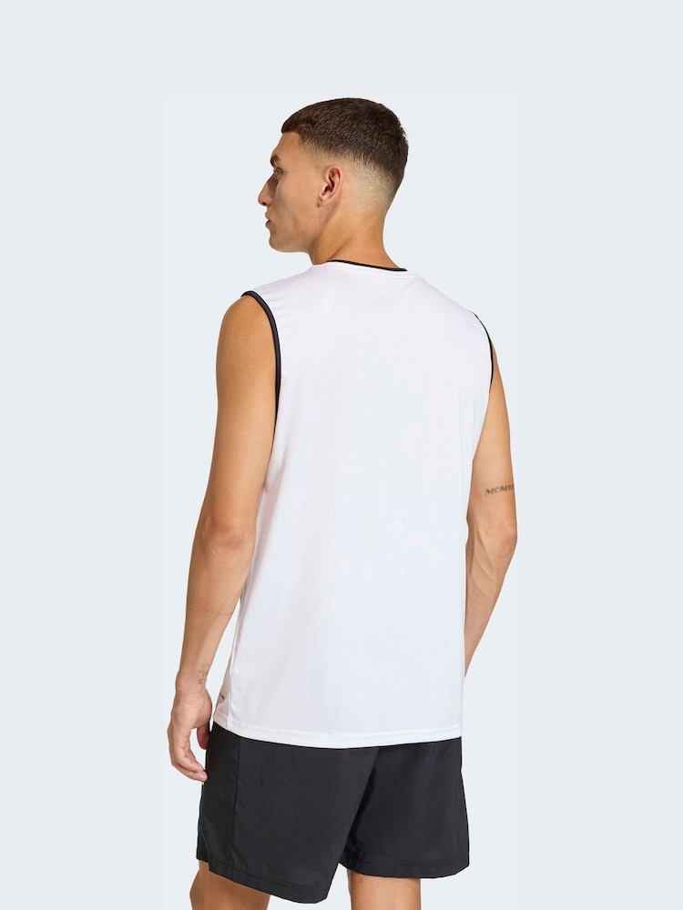 adidas White Entrada26 Sleeveless Jersey - Image 2 of 6