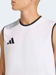 adidas White Entrada26 Sleeveless Jersey - Image 5 of 6