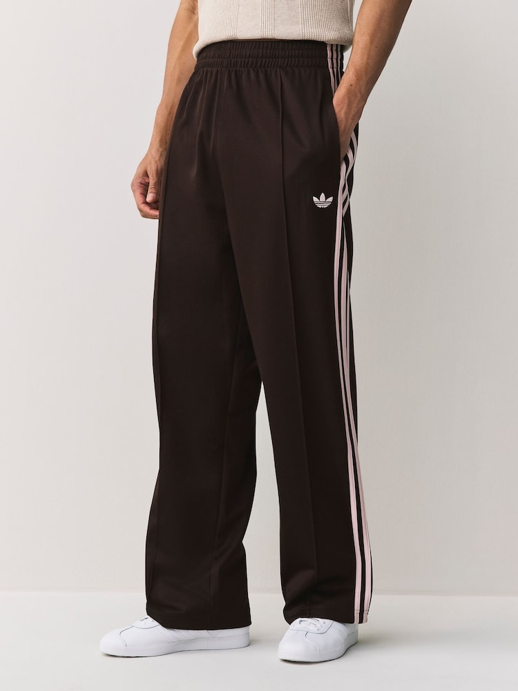 adidas Originals Brown Baggy Track Joggers - Image 1 of 6