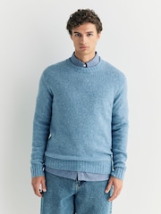 NN.07 Blue Lee Long Sleeve Textured Jumper - Image 1 of 6