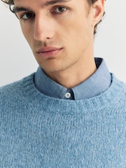 NN.07 Blue Lee Long Sleeve Textured Jumper - Image 5 of 6