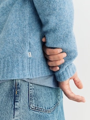 NN.07 Blue Lee Long Sleeve Textured Jumper - Image 6 of 6