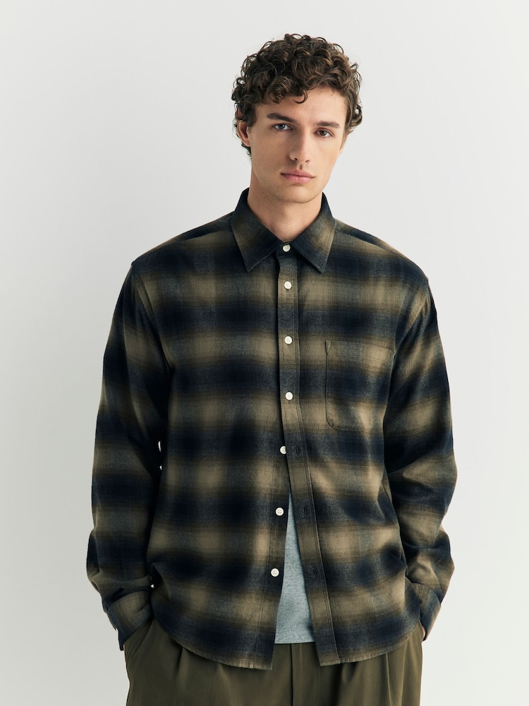 NN.07 Green Check Deon Long Sleeve Check Shirt - Image 1 of 6 NN.07 Green Check Deon Long Sleeve Check Shirt - Image 1 of 6