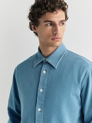 NN.07 Blue Casper Denim Overshirt - Image 3 of 6