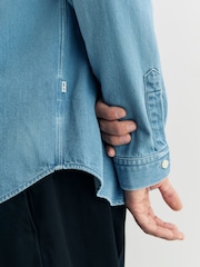 NN.07 Blue Casper Denim Overshirt - Image 6 of 6