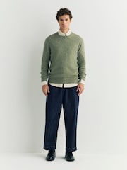 NN.07 Green Lee Long Sleeve Textured Jumper - Image 2 of 4