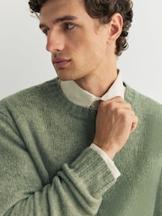 NN.07 Green Lee Long Sleeve Textured Jumper - Image 4 of 4