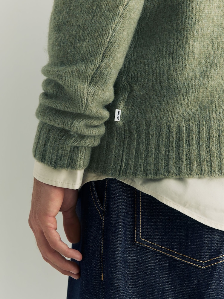 NN.07 Green Lee Long Sleeve Textured Jumper - Image 6 of 6 NN.07 Green Lee Long Sleeve Textured Jumper - Image 6 of 6