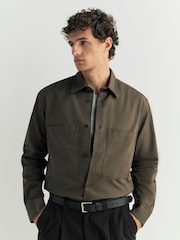 NN.07 Brown Freddy Long Sleeve Shirt - Image 1 of 5