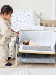 Tutti Bambini Oak Charcoal CoZee Mini Me Dolls Play Crib - Image 5 of 5