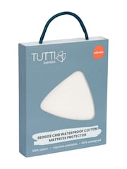 Tutti Bambini White Bedside Crib Waterproof Cotton Mattress Protector - Image 3 of 3