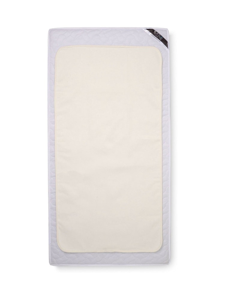 Tutti Bambini White Cot Bed Waterproof Cotton Mattress Protector - Image 2 of 3 Tutti Bambini White Cot Bed Waterproof Cotton Mattress Protector - Image 2 of 3
