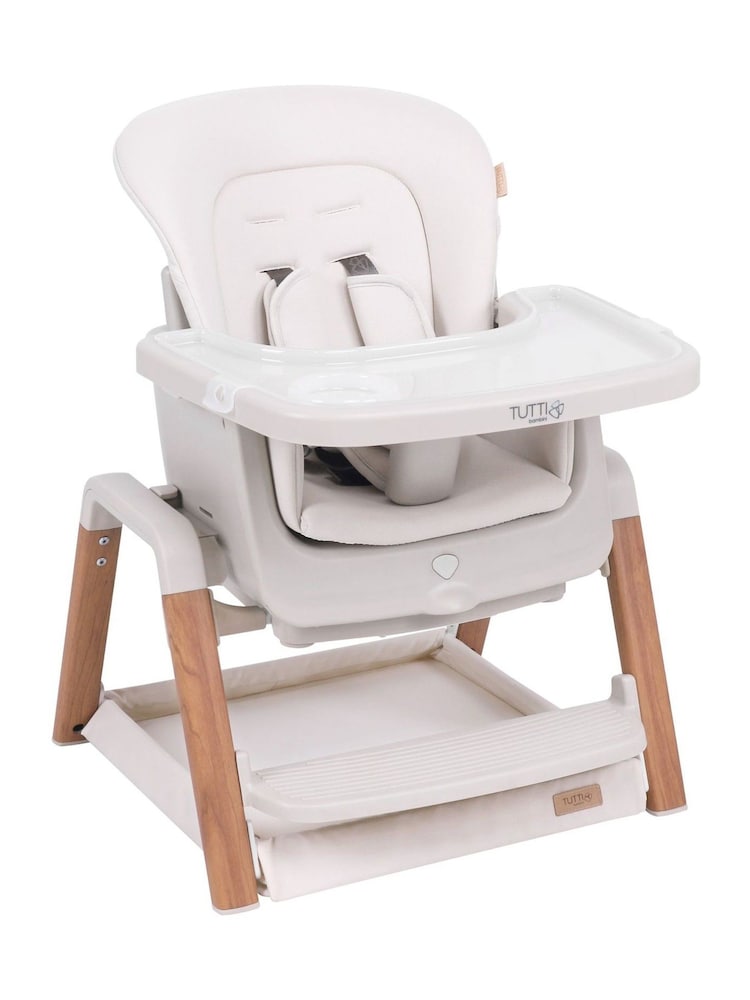 Tutti Bambini Scandinavian Walnut and Ecru Nova Highchair - Image 2 of 6