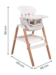 Tutti Bambini Scandinavian Walnut and Ecru Nova Highchair - Image 5 of 6