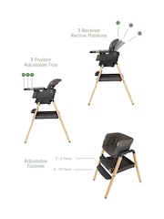 Tutti Bambini Grey and Oak Nova Highchair - Image 3 of 4