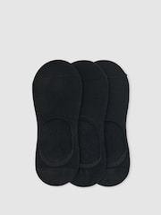 Reiss Black Axis 3 Pack Invisible Trainer Socks Cotton-Blend - Image 1 of 2