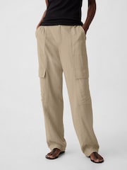 Gap Neutral Mid Rise Cargo Trousers - Image 2 of 5