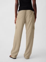 Gap Neutral Mid Rise Cargo Trousers - Image 3 of 5