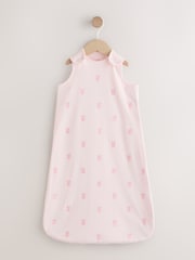 Pink Embroidered Bunny 1 Tog Sleeveless Baby Sleepbag - Image 1 of 7