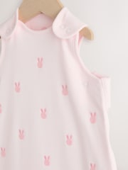 Pink Embroidered Bunny 1 Tog Sleeveless Baby Sleepbag - Image 3 of 7