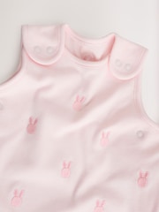 Pink Embroidered Bunny 1 Tog Sleeveless Baby Sleepbag - Image 4 of 7