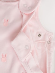 Pink Embroidered Bunny 1 Tog Sleeveless Baby Sleepbag - Image 5 of 7