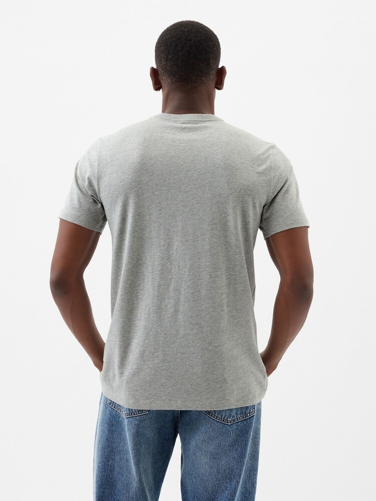 Gap Light Grey Everyday Soft Logo T-Shirt - Image 2 of 4