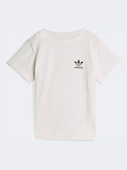 adidas Originals T-Shirt and Shorts Wide Rib Infant Set - Imaginea 2 din 7