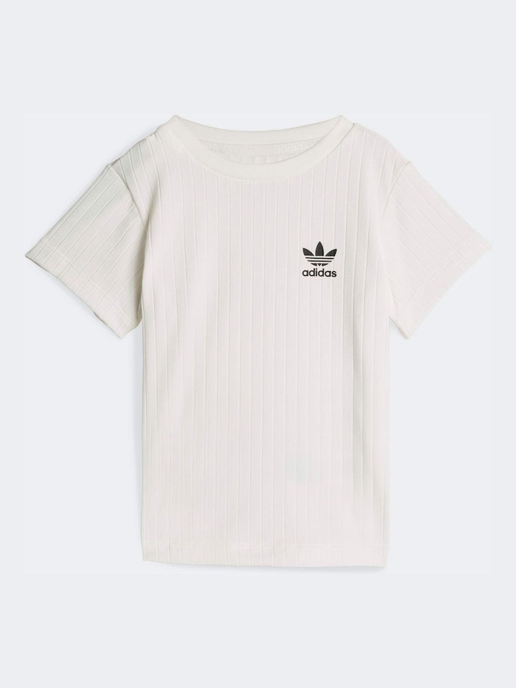 adidas Originals T-Shirt and Shorts Wide Rib Infant Set - Imaginea 2 din 7 adidas Originals T-Shirt and Shorts Wide Rib Infant Set - Imaginea 2 din 7