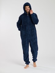 Loungeable Blue Mens All-In-One - Image 1 of 5