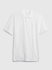 Gap White Logo Pique Polo Shirt - Image 1 of 1