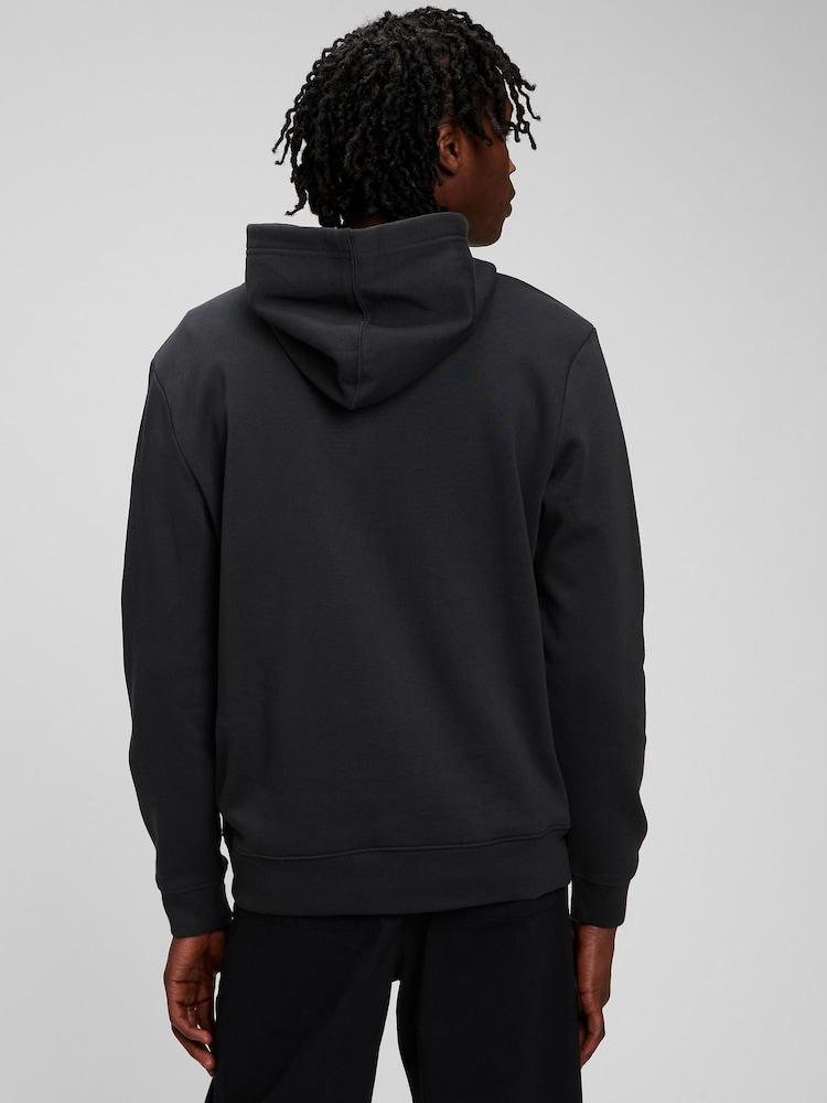Gap Black Logo Fleece Zip Hoodie - Image 2 of 7