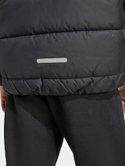 adidas Black Essentials 3-Stripes Padded Kids Coat - Image 5 of 6