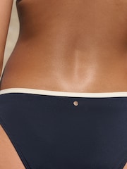 Mint Velvet Navy Tipped High Leg Bikini Briefs - Image 3 of 3