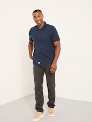 FatFace Bugle Navy Short Sleeve 1 pocket Shirt - Image 4 of 6
