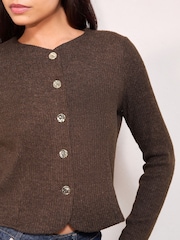 Friends Like These Brown Button Through Cardigan - Image 2 of 4