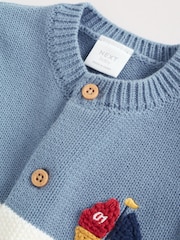 Blue Nautical Stripe - Knitted Top and Shorts Baby Set (0mths-2yrs) - صورة 14 من 14