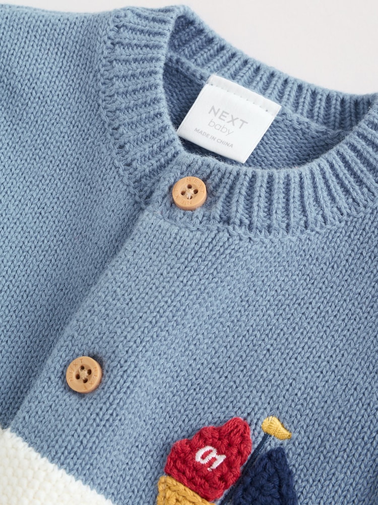 Blue Nautical Stripe - Knitted Top and Shorts Baby Set (0mths-2yrs) - صورة 14 من 14 Blue Nautical Stripe - Knitted Top and Shorts Baby Set (0mths-2yrs) - صورة 14 من 14