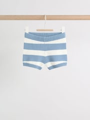 Blue Nautical Stripe - Knitted Top and Shorts Baby Set (0mths-2yrs) - صورة 4 من 14