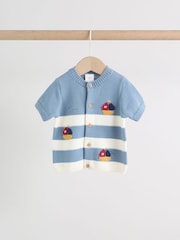 Blue Nautical Stripe - Knitted Top and Shorts Baby Set (0mths-2yrs) - صورة 6 من 14
