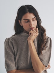 The Set Cream/Oatmeal 2 Pack Knitted T-Shirts - Image 5 of 6