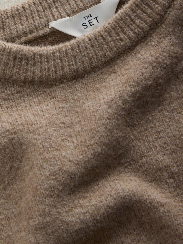 The Set Cream/Oatmeal 2 Pack Knitted T-Shirts - Image 6 of 6