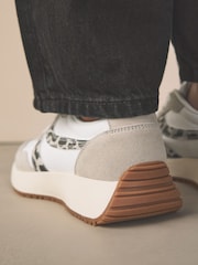 White Forever Comfort® Panel Detail Lace-Up Jogger Trainers - Image 4 of 8