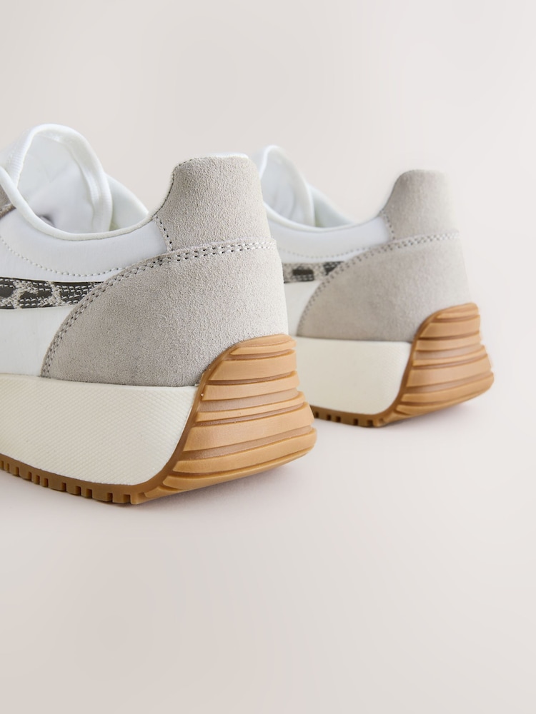 White Forever Comfort® Panel Detail Lace-Up Jogger Trainers - Image 8 of 8 White Forever Comfort® Panel Detail Lace-Up Jogger Trainers - Image 8 of 8