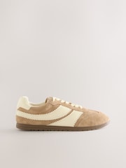Camel Forever Comfort® Suede Slimline Panelled Lace Up Trainers - Image 3 of 5